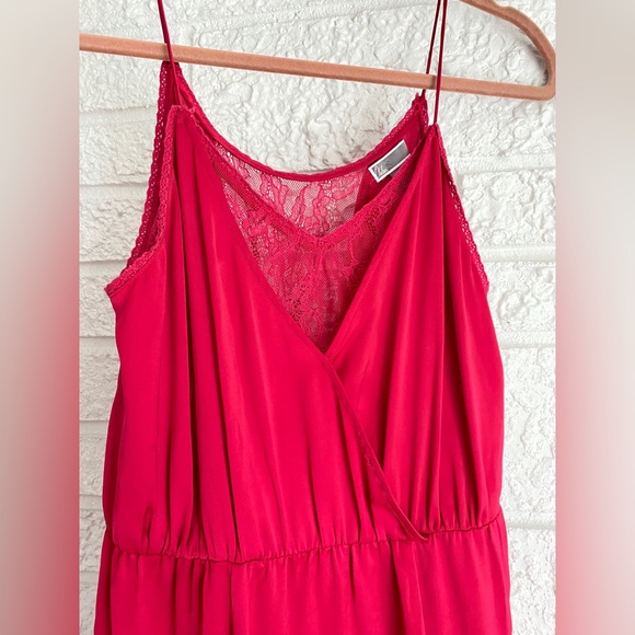 Vintage Red Silk Dress - Picture 3 of 9